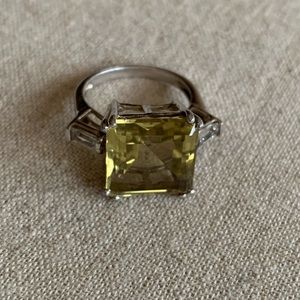 Beautiful, Vintage, Silver and Citrine Ring